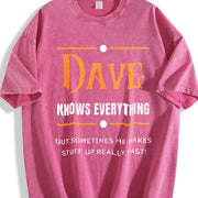 1 Pcs Heavy Adorable Vintage Washed T-Shirt in Red