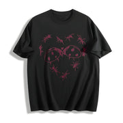 Batik Ants Cotton T-Shirt in Black