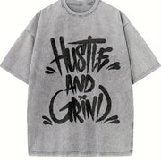 1 Pcs Heavy Adorable Vintage Washed T-Shirt in Gray