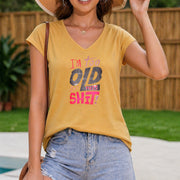 ' Sleeveless Slogan Women's Color Cotton Tank Top in Yellow