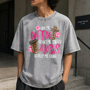 Coffee & Jesus Vintage Washed T-Shirt in Gray