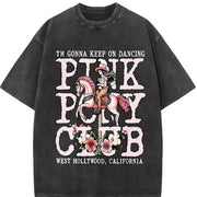 Pink Pony Club Sleeveless Tank Vintage Washed T-Shirt in Black