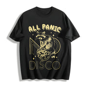 All Panic No Disco Cotton T-Shirt in Black