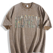 Retro Camo Western Camouflage Western Concert vintage washed oversized T-shirt in Brown