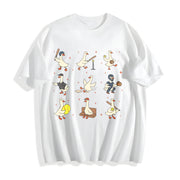 Silly Goose Softball Cotton T-Shirt in White