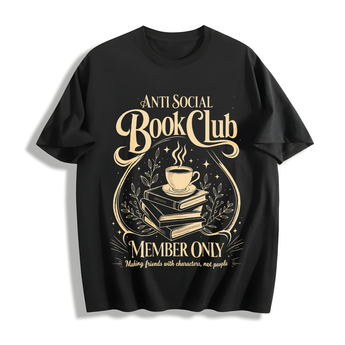 Anti Social Book Club Cotton T-Shirt in Black