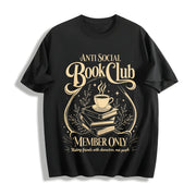 Anti Social Book Club Cotton T-Shirt in Black