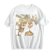 Smoking Dolls Cotton T-Shirt in White