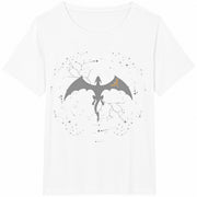 Dark Fantasy Dragon Cotton T-Shirt in White