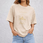 Velaris The Night Court Acotar 2 Sided vintage washed oversized T-shirt in Beige