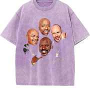 Charles Barkley Shaq Ernie Johnson And Kenny Smith TNT vintage washed oversized T-shirt in Purple