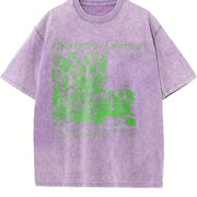 Philodendron Gloriosum Vintage Washed T-Shirt in Purple