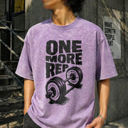 ONE MORE REP Vintage Washed T-Shirt in Purple