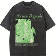 Alocasia Baginda Dragon Scale Vintage Washed T-Shirt in Black
