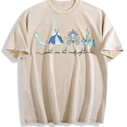 Meet Me at Midnight Vintage Washed T-Shirt in Beige