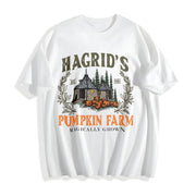 Hagrid's Pumpkin Patch Cotton T-Shirt in White