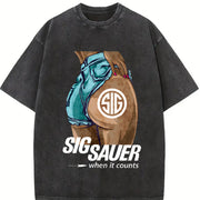 Sig Sauer Tactical Lifestyle Vintage Washed T-Shirt in Black