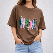 Wicked Changed For Good Book vintage washed oversized T-shirt in Brown