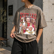 Pope Leo XIV First American Pope Vintage Washed T-Shirt in Brown