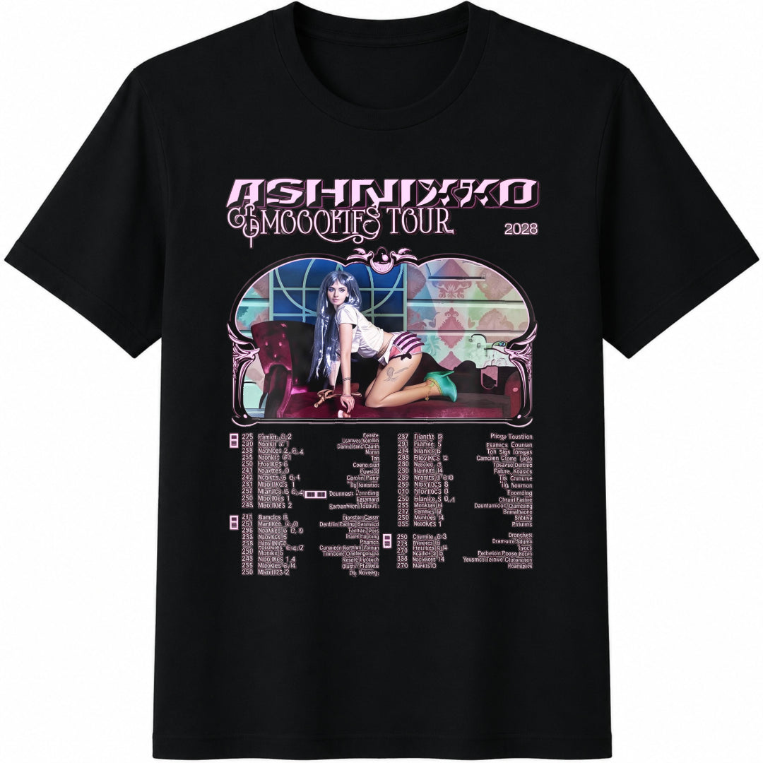 Ashnikko Smoochies Tour 2026 Cotton T-Shirt in Black