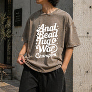 Embarrassing Naughty Inappropriate Adult Humor Vintage Washed T-Shirt in Brown
