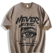 Never Alone Vintage Washed T-Shirt in Brown