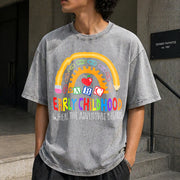 For Early Childhood Teachers Vintage Washed T-Shirt in Gray
