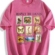 Respect the Locals Wildlife Vintage Washed T-Shirt in Red