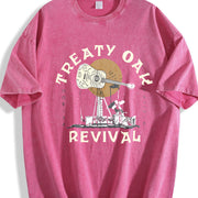 Treaty Oak Revival Guitar Vintage Washed T-Shirt in Red