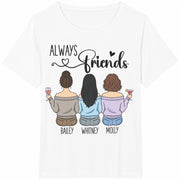 Always Friends Best Friend Cotton T-Shirt in White