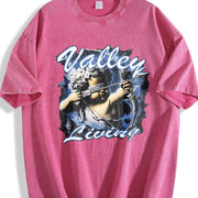 Valley Living Angel Vintage Washed T-Shirt in Red