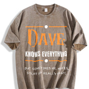 1 Pcs Heavy Adorable Vintage Washed T-Shirt in Brown