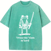It Was the Tism Frog Vintage Washed T-Shirt in Blue