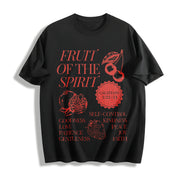 With Retro Spring Attire Cotton T-Shirt in Black