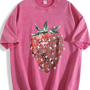 Stylish Girlfriends Vintage Washed T-Shirt in Red