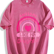 Awesome Like My Daughter Vintage Washed T-Shirt in Red