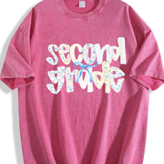 Second Grade Teacher Vintage Washed T-Shirt in Red