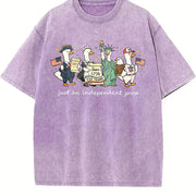 250th America Anniversary Independent Goose vintage washed oversized T-shirt in Purple