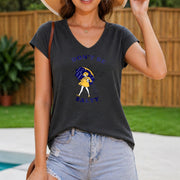 Tank with Cartoon Sleeveless Vest Women's Color Cotton Tank Top in Gray