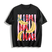 That’s Bananas Fruit Food Pun Retro Banana Cotton T-Shirt in Black