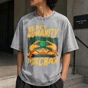 Reject Humanity Crab Vintage Washed T-Shirt in Gray