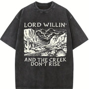 Desert Scenery Vintage Washed T-Shirt in Black