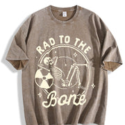 Rad Tech Radiology Radiologist X-ray Tech Rad To The Bone vintage washed oversized T-shirt in Brown