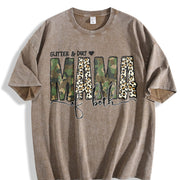 Glitter and Dirt Mama Of Vintage Washed T-Shirt in Brown