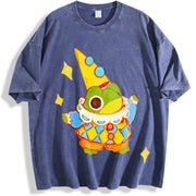 Star Frog Coloful vintage washed oversized T-shirt in Blue
