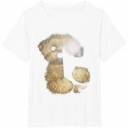 Dog Selfie Y2K Puppy Mirror Flash Cotton T-Shirt in White