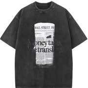 Wsj Money Talks We Translate Vintage Washed T-Shirt in Black