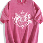 Death Metal Sphere Vintage Washed T-Shirt in Red