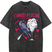 Butcher Blackbird Dark Romance Vintage Washed T-Shirt in Black