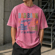 The Dad Bank Accountant Daddy Vintage Washed T-Shirt in Red